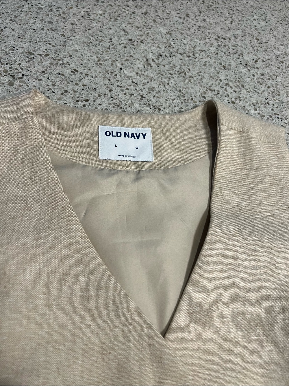 Linen-Blend Button-Front Vest - Picture 4 of 5
